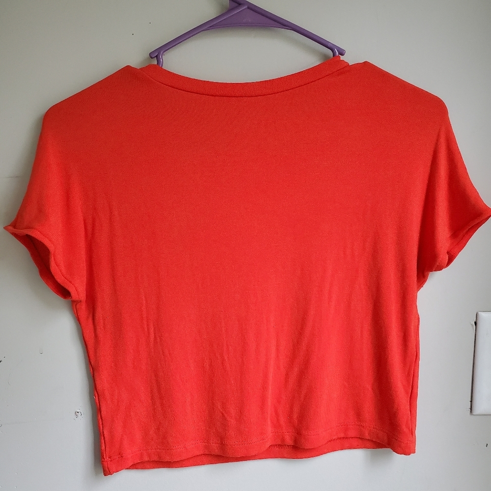 Zara trafaluc orange crop top Small - Picture 3 of 3
